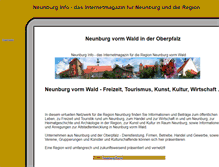 Tablet Screenshot of neunburgerinfo.de